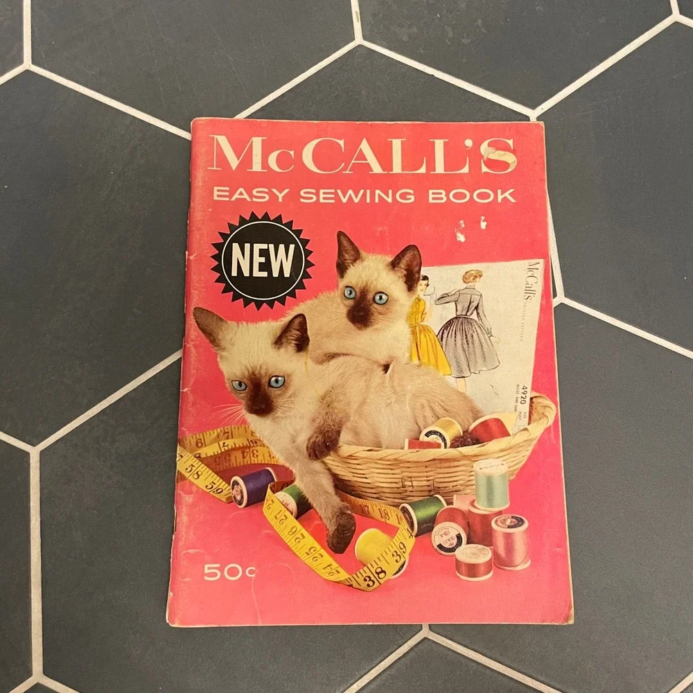 Vintage 1960 McCall's Easy Sewing Book Siamese Cats How To Sew Retro Magazine‎